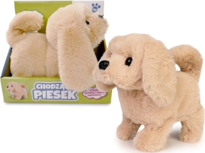 Perrito de peluche caminante 15 cm