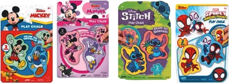 John tiza 2D con motivo de Spidey, Stitch, Mickey o Minnie