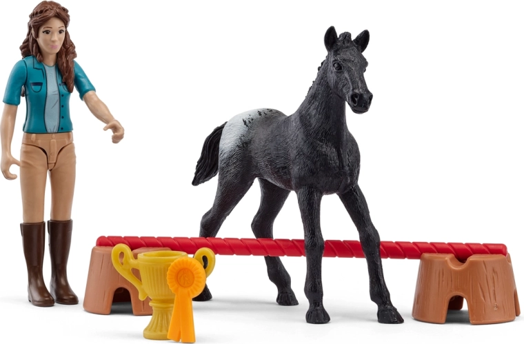 Schleich pocket set victoria en el torneo con Lisa y el potrillo Flocke - 1 pieza