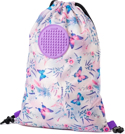 Pixie Crew bolsa de cuerdas para la espalda con motivo de mariposas