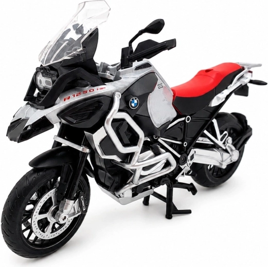 Modelo de motocicleta MSZ BMW R1250GS Adventure plateado 1:12 - 1 pieza