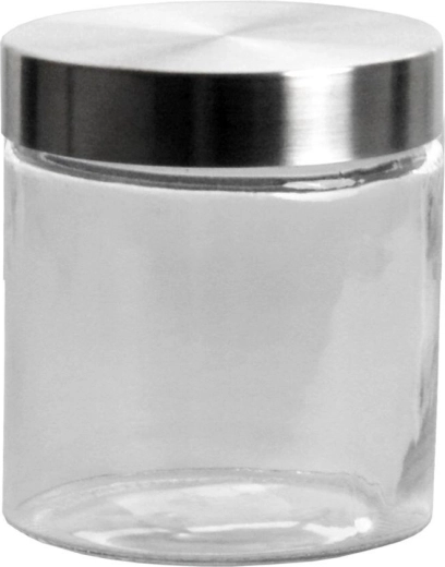 Tarro de vidrio de 0,9 l con tapa de acero inoxidable