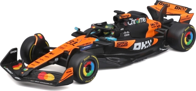 Modelo Bburago F1 McLaren MCL39 (2025) Oscar Piastri #81 1:43 en caja acrílica