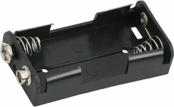 Portapilas para 2 pilas AA con conector de 9 V