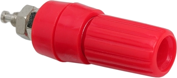 Toma banana empotrada de 4 mm, roja