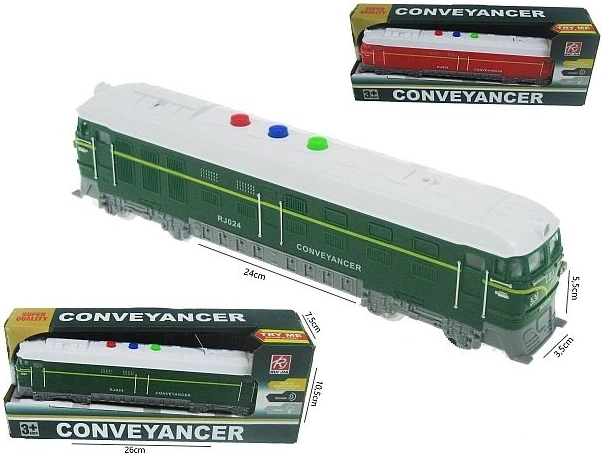 Locomotora infantil con efectos luminosos y sonoros, 24 cm