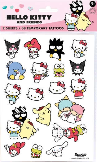 Hello Kitty tatuajes temporales infantiles lavables (38 uds.)