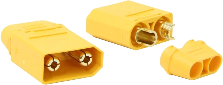 Conector de alta corriente JAMARA XT90 con cubierta aislante, par