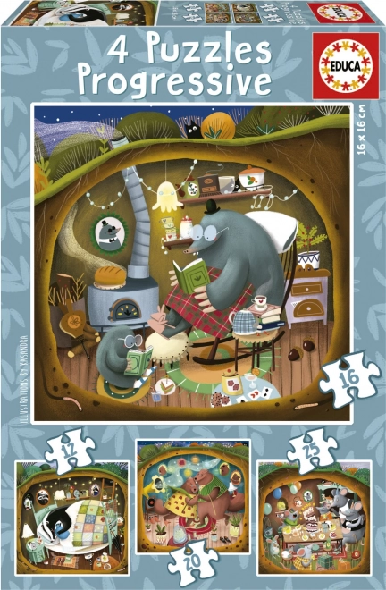 Puzzle Historias del bosque 4 en 1