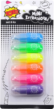 Mini resaltadores – juego de 6 colores