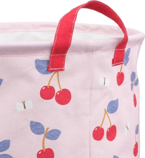 A Little Lovely Company cesta de almacenamiento para juguetes cerezas