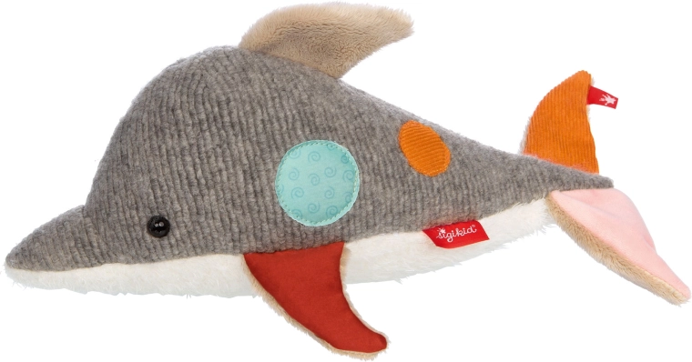 Sigikid primer delfín de peluche patchwork 33 cm