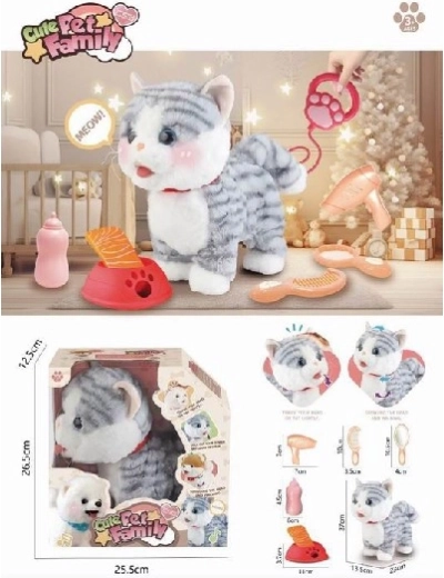 Gato de peluche Bonifác a pilas