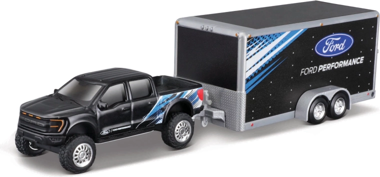 Maisto Ford F-150 SVT Raptor con remolque 1:64