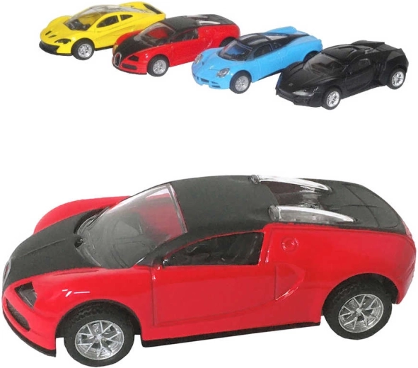 Coche deportivo metálico con retroceso 11 cm - 1 pieza