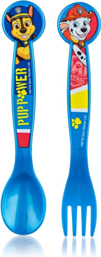 Cubiertos infantiles de plástico PATROLA, set de 2 piezas