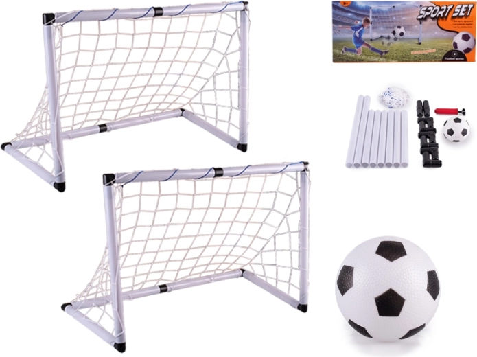 Set de 2 porterías de fútbol con balón y bomba