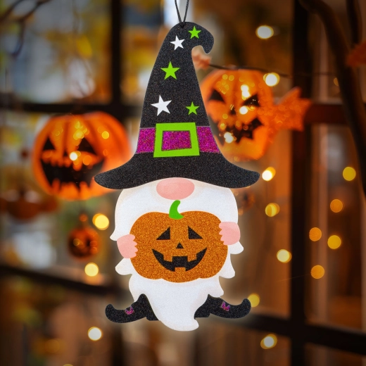 Decoración colgante de Halloween con duende de espuma, 44 × 26 cm