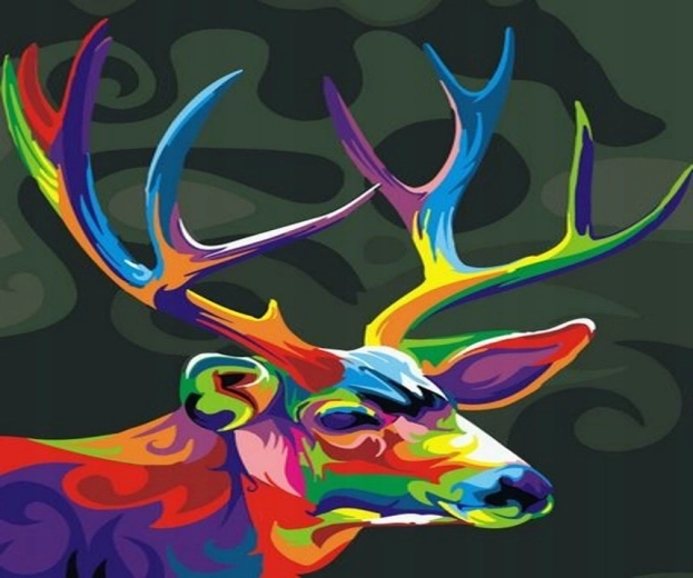 Pintura por números Ciervo colorido 40 × 50 cm