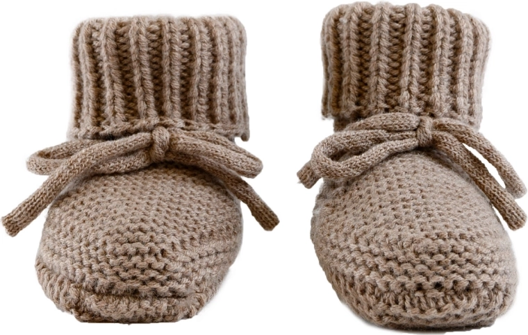 Patucos de merino tejidos Lodger buffalo 6–12 meses