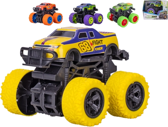Monster truck metálico con motor de inercia 10 cm