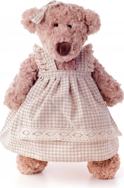 Osito de peluche Lumpinka con vestido de cuadros