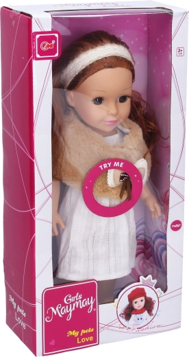 Muñeca con cesta 36 cm - 1 unidad