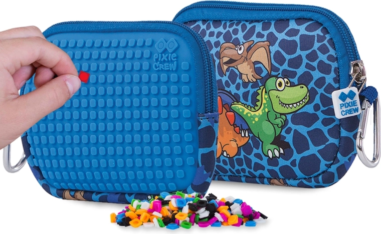 Pixie Crew estuche universal Dino azul