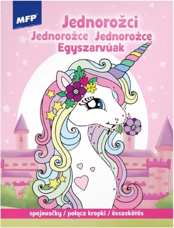 Libros para colorear y unir puntos Unicornios 210 × 276 mm, 32 páginas