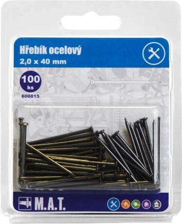 Clavos de acero 40 × 2,0 mm (100 uds)