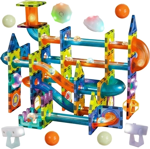 Juego de construcción magnético Iso Trade – pista de canicas 110 piezas