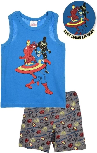 Pijama de verano luminoso para niño Avengers