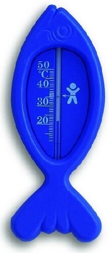 Termómetro de baño con forma de pez 15 cm, colores surtidos