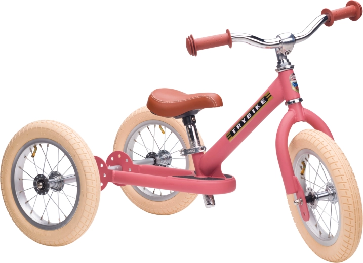 Trybike bicicleta de equilibrio infantil 2 en 1 triciclo/bicicleta de equilibrio de dos ruedas rosa mate