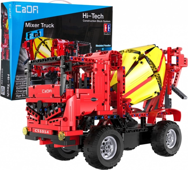 Set de construcción CaDA RC hormigonera 2 en 1, 814 piezas
