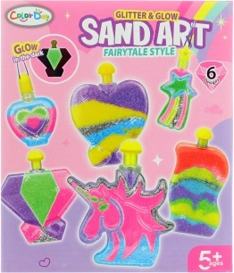 Set creativo para fabricar frascos con arena de colores