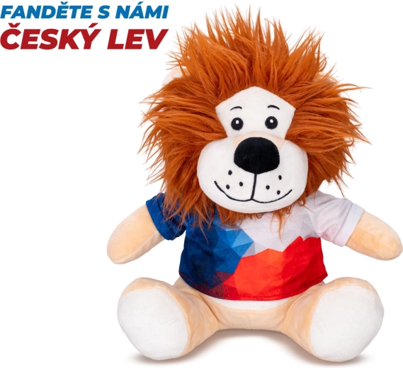León de peluche 25 cm sentado con camiseta