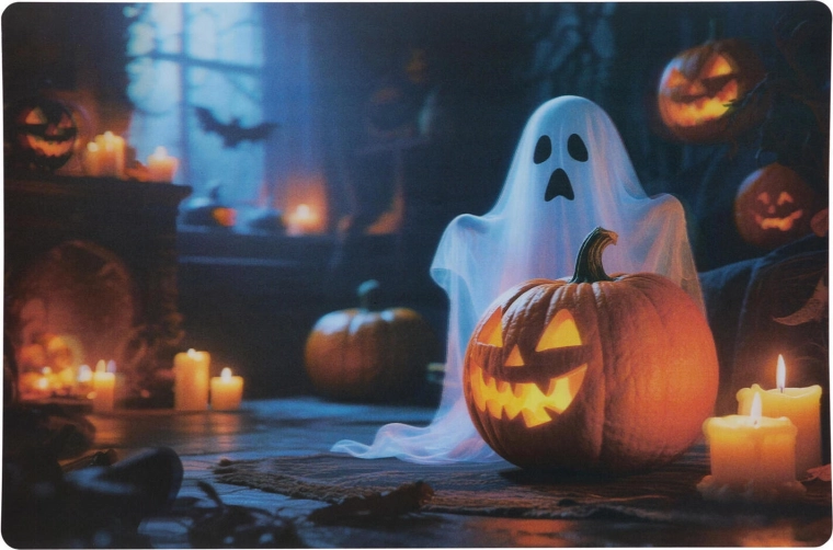 Mantel individual de Halloween de polipropileno 42 × 28 cm, mezcla de decoraciones - 1 pieza