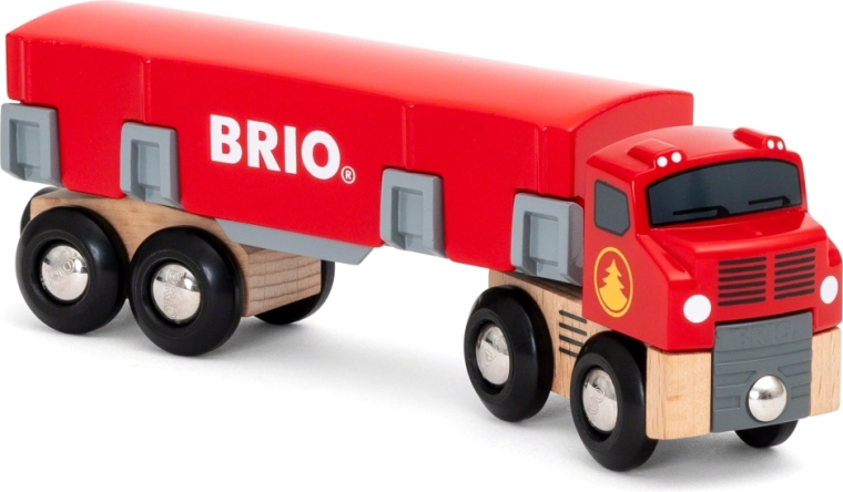 BRIO World camión con remolque de madera