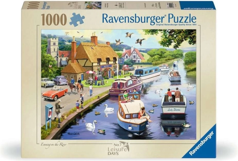 Ravensburger Puzzle Leisure Days n.º 7: Atardecer junto al río, 1000 piezas