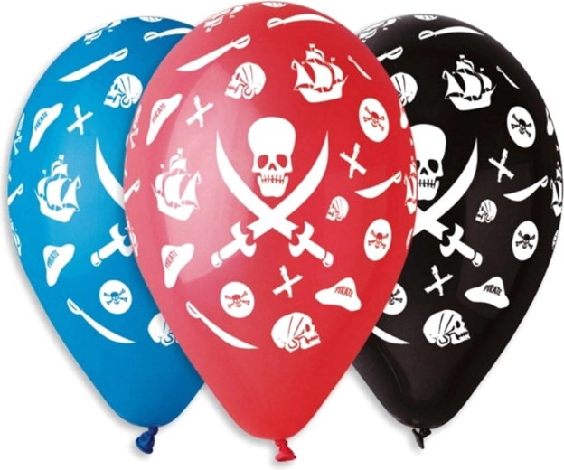 Globo inflable pastel Gemar Piratas de 30 cm - 1 unidad