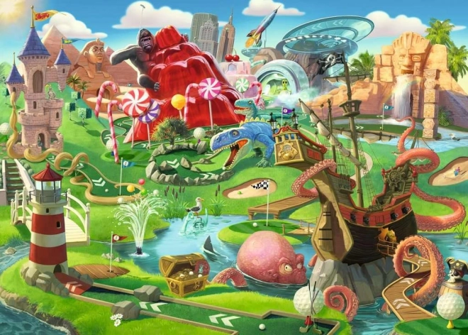 Puzzle Ravensburger Paraíso del minigolf XXL 500 piezas