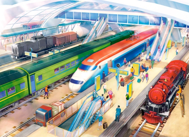 Puzle de 100 piezas Estación de tren