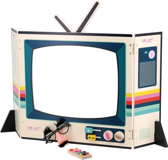 Vilac teatro de madera televisión retro