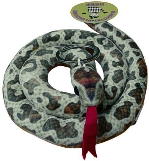 Serpiente del desierto de peluche con anillo – llavero