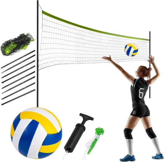 Red con soporte para voleibol y bádminton Neo-Sport 570 cm