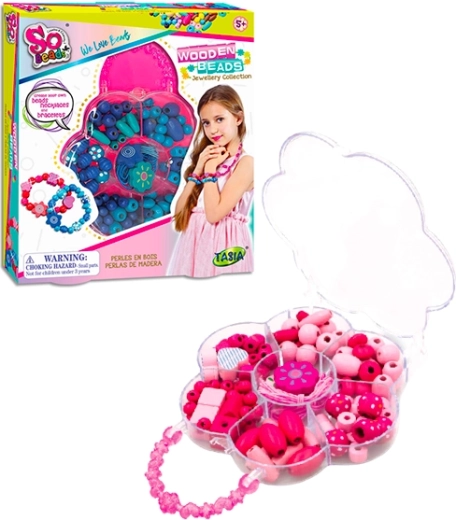 Set Tasia de cuentas de madera para pulseras, 2 variantes