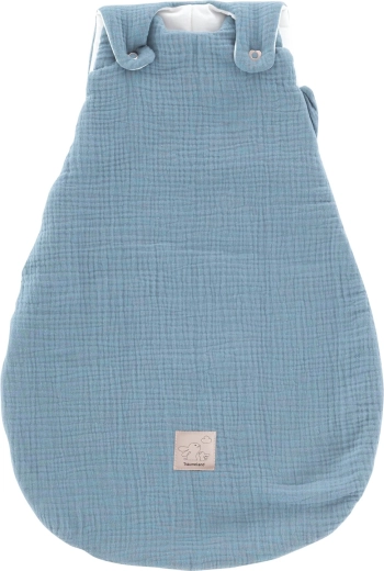 Saco de dormir exterior Träumeland Liebmich de muselina, azul claro, 62/68