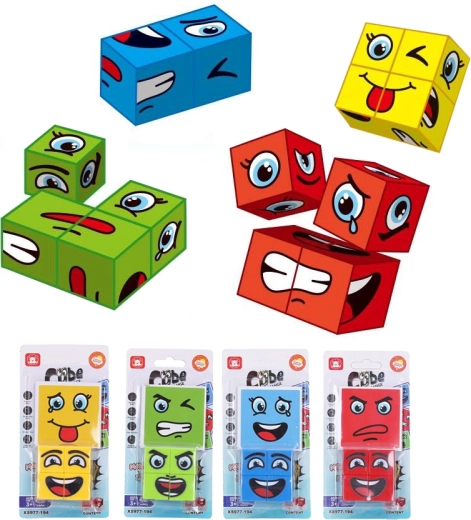 Cubo mágico con caras - 1 unidad