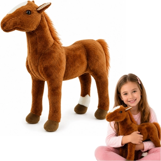 Poni marrón de peluche 40 × 37 cm